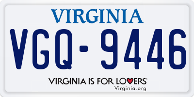 VA license plate VGQ9446