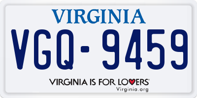 VA license plate VGQ9459