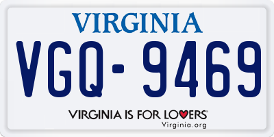 VA license plate VGQ9469