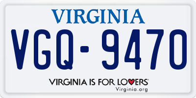 VA license plate VGQ9470