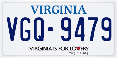 VA license plate VGQ9479