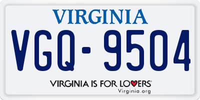 VA license plate VGQ9504