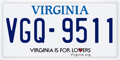VA license plate VGQ9511