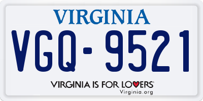 VA license plate VGQ9521