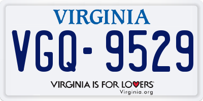 VA license plate VGQ9529