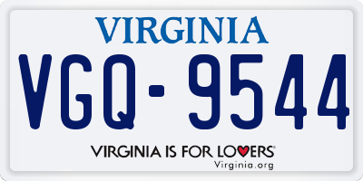 VA license plate VGQ9544