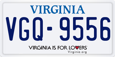 VA license plate VGQ9556