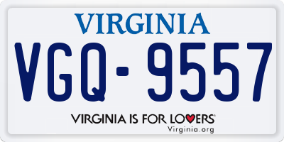 VA license plate VGQ9557