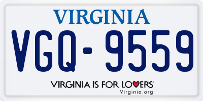 VA license plate VGQ9559