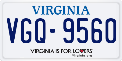 VA license plate VGQ9560