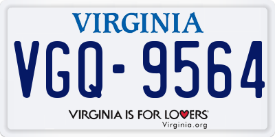 VA license plate VGQ9564