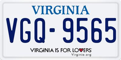 VA license plate VGQ9565