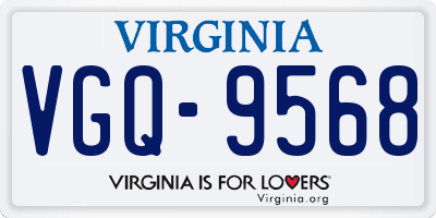 VA license plate VGQ9568
