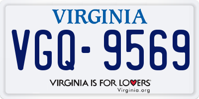 VA license plate VGQ9569