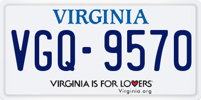 VA license plate VGQ9570