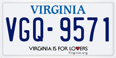 VA license plate VGQ9571