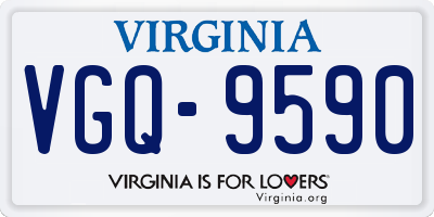 VA license plate VGQ9590