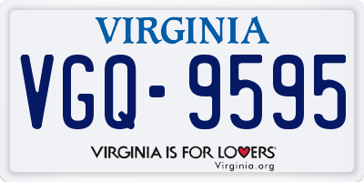 VA license plate VGQ9595