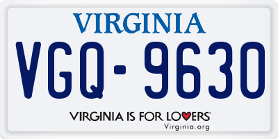 VA license plate VGQ9630