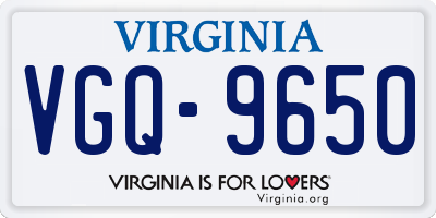 VA license plate VGQ9650