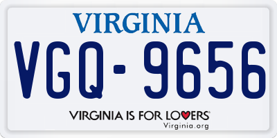 VA license plate VGQ9656