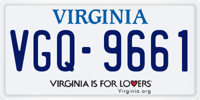 VA license plate VGQ9661