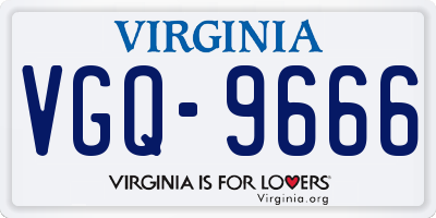 VA license plate VGQ9666