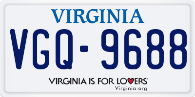 VA license plate VGQ9688