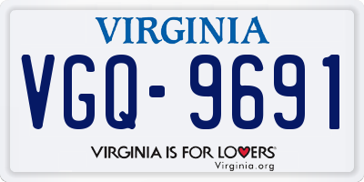 VA license plate VGQ9691