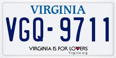 VA license plate VGQ9711