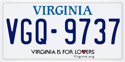 VA license plate VGQ9737