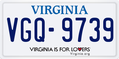 VA license plate VGQ9739