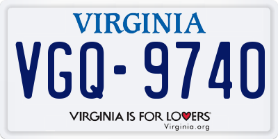 VA license plate VGQ9740
