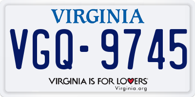 VA license plate VGQ9745