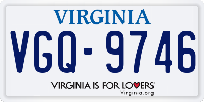 VA license plate VGQ9746