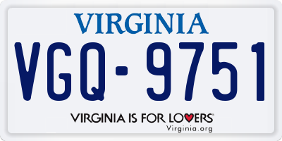 VA license plate VGQ9751