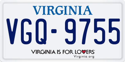 VA license plate VGQ9755