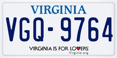 VA license plate VGQ9764