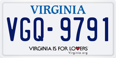 VA license plate VGQ9791