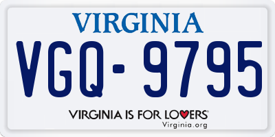 VA license plate VGQ9795