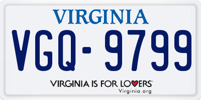 VA license plate VGQ9799
