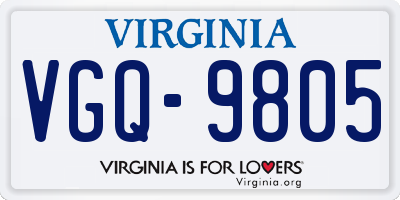 VA license plate VGQ9805