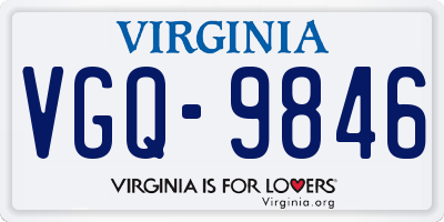 VA license plate VGQ9846