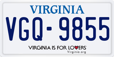 VA license plate VGQ9855