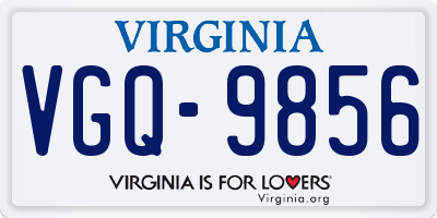 VA license plate VGQ9856
