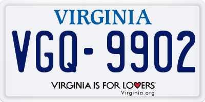 VA license plate VGQ9902