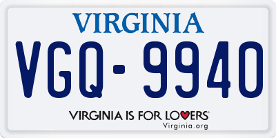 VA license plate VGQ9940