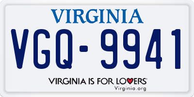 VA license plate VGQ9941