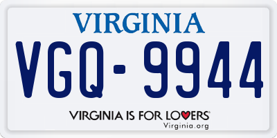 VA license plate VGQ9944