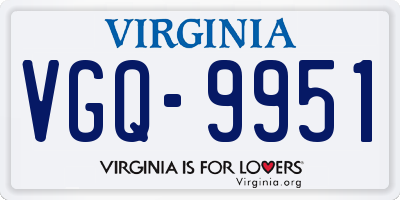 VA license plate VGQ9951
